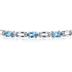 14k White Gold Diamond and Blue Topaz Bracelet
