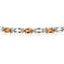 14k White Gold Diamond and  Citrine    Bracelet