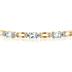 14k Yellow Gold Diamond and Aquamarine  Bracelet