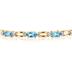 14k Yellow Gold Diamond and Blue Topaz Bracelet