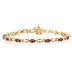 14k Yellow Gold Diamond and Garnet Bracelet
