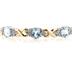 14k Yellow Gold Diamond and Aquamarine  Bracelet