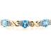 14k Yellow Gold Diamond and Blue Topaz Bracelet