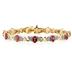 14k Yellow Gold Diamond and  Garnet Bracelet