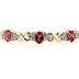 14k Yellow Gold Diamond and  Garnet Bracelet