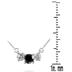 1/2 Carat Black and White Diamond Three Stone Pendant in 14K White Gold