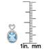 Swiss Blue Topaz and Diamond Heart Earrings in .925 Sterling Silver