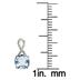 6mm Cushion Cut Sky Blue Topaz Earrings in .925 Sterling Silver