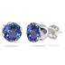 2.50 Carat Created 6MM Tanzanite Stud Earrings in .925 Sterling Silver