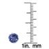 2.50 Carat Created 6MM Tanzanite Stud Earrings in .925 Sterling Silver