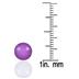 8mm Natural Lavender Jade Stud Earrings in .925 Sterling Silver 