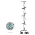 1 Carat Aquamarine and Diamond Stud Earrings in 14K White Gold