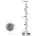 1 1/10 Carat Green Amethyst and Diamond Stud Earrings in 14K White Gold