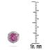 1 1/10 Carat Pink Topaz and Diamond Stud Earrings in 14K White Gold