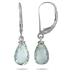 All Natural Green Amethyst Tear Drop Earring in .925 Sterling Silver