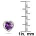 1.50 Carat Amethyst and Diamond Earrings in .925 Sterling Silver 