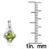 1.25 Carat Cushion Cut Peridot and Diamond Earrings in .925 Sterling Silver