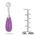 All Natural Genuine Lavender Jade Tear Drop Earrings in .925 Sterling Silver