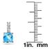 1.25 Carat Cushion Cut Blue Topaz Earrings in .925 Sterling Silver 