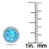 5 Carat Swiss Blue Topaz and Diamond Earrings in .925 Sterling Silver 
