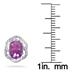 2.25 Carat Oval Amethyst And Diamond Earrings in .925 Sterling Silver 