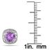 1.50 Carat Cushion Cut Amethyst and Diamond Earrings in.925 Sterling Silver