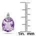 9 Carat Oval Amethyst and Diamond Earrings in .925 Sterling Silver 