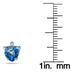 6MM Sheer Luck Blue Topaz Heart and Diamond Earrings in .925 Sterling Silver