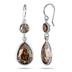 Genuine Swarovski Golden Crystal Drop Earrings in .925 Sterling Silver