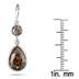 Genuine Swarovski Golden Crystal Drop Earrings in .925 Sterling Silver