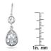 Genuine Swarovski White Crystal Drop Earrings in .925 Sterling Silver