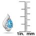 1.60 Carat Blue Topaz and Diamond Flame Earrings in .925 Sterling Silver 