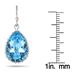 Genuine Swarovski Aquamarine Blue Crystal Earrings in .925 Sterling Silver
