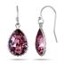 Genuine Swarovski Pink Crystal Earrings in .925 Sterling Silver