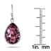 Genuine Swarovski Pink Crystal Earrings in .925 Sterling Silver