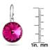 Genuine SWAROVSKI Pink Topaz Crystal Earrings in .925 Sterling Silver