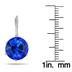 10 MM Round Genuine SWAROVSKI Sapphire Crystal Lever Back Earrings in .925 Sterling Silver