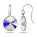 Genuine SWAROVSKI Aurore Boreale Crystal Earrings in .925 Sterling Silver