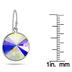 Genuine SWAROVSKI Aurore Boreale Crystal Earrings in .925 Sterling Silver