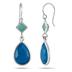 Genuine Swarovski Caribbean Crystal Opal Drop Earrings in .925 Sterling Silver