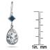Genuine Swarovski Black and White Crystal Drop Earrings in .925 Sterling Silver