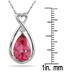 3 1/2 Carat Pear Shaped Natural Pink Topaz and Diamond Pendant in 10K White Gold