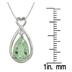 2.75 Carat Natural Green Amethyst and Genuine Diamond Pendant in .925 Sterling Silver
