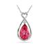 3.50 Carat Natural Pink Topaz and Genuine Diamond Pendant in .925 Sterling Silver
