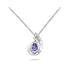 Pear Shaped Tanzanite and Diamond Pendant in 14K White Gold