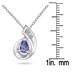 Pear Shaped Tanzanite and Diamond Pendant in 14K White Gold