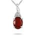 1.25 Carat Genuine Ruby and Diamond Pendant in .950 Sterling Silver