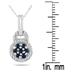 Sapphire & Diamond Pendant in Sterling Silver