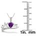 Amethyst and Diamond MOM Pendant in .925 Sterling Silver
