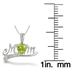 Peridot and Diamond MOM Pendant in .925 Sterling Silver
